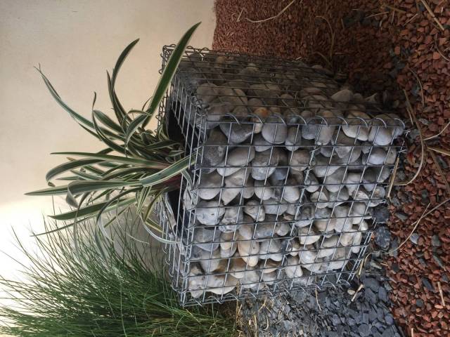 Jardinire Gabion 50x50x50 en fil de 3.2mm maille 50x50